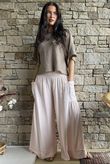 Basso Shirring Sailor Palazzo Pant Seashell
